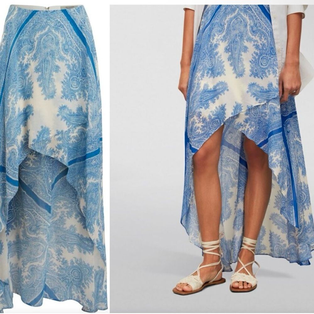 NWT AllSaints Rafaela Print Slvina Maxi Skirt MSRP: $ 229.00 Size 10